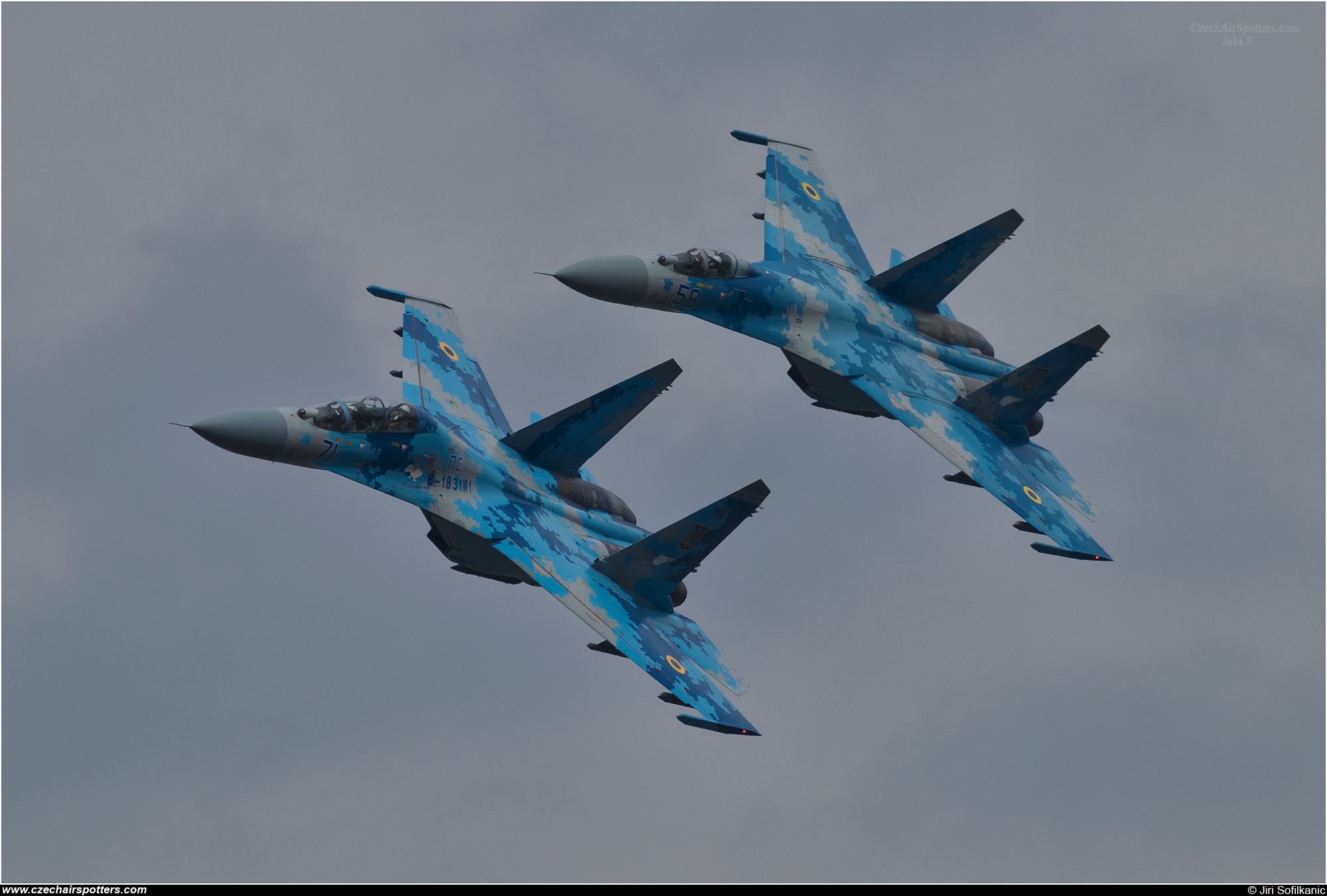 Ukraine - Air Force – Sukhoi Su-27 UB Flanker C 71 BLUE